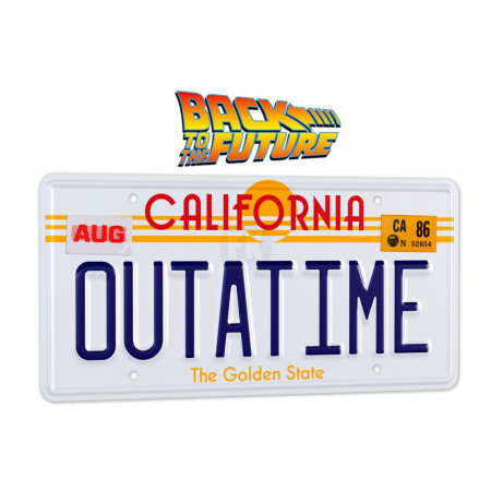 Back To The Future replika 1/1 ´Outatime´ DeLorean License Plate